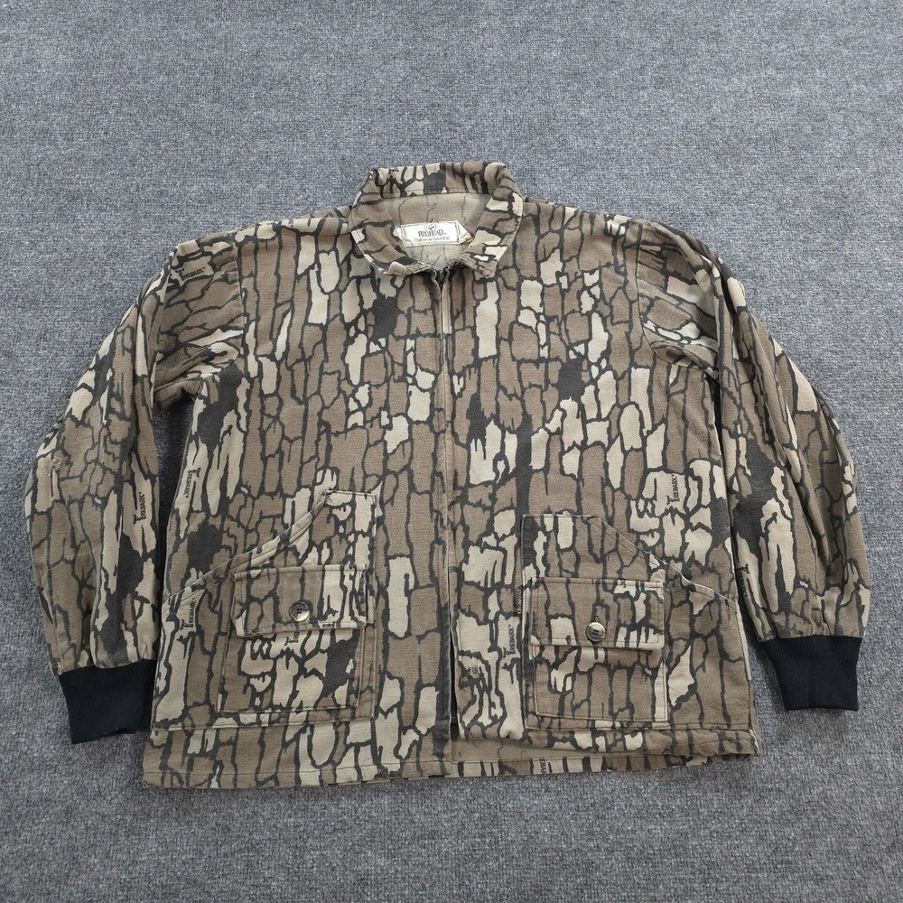 Vintage RedHead Jacket Mens Large‎ Brown TreBark Camo Hunting Outdoor USA 80s